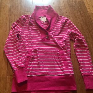 Pink Banana republic striped pullover
